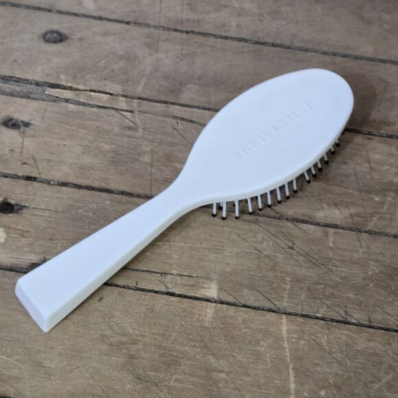 Vintage Estee Lauder Hair Brush White Small Oval 6.5" Travel Compact blball Tip - Picture 8 of 9